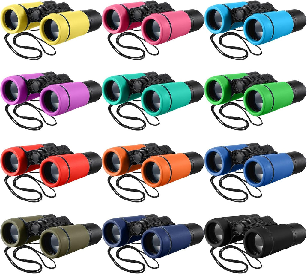 Yunsailing 12 Pcs Kids Binoculars, Shockproof Compact Binoculars,Classic