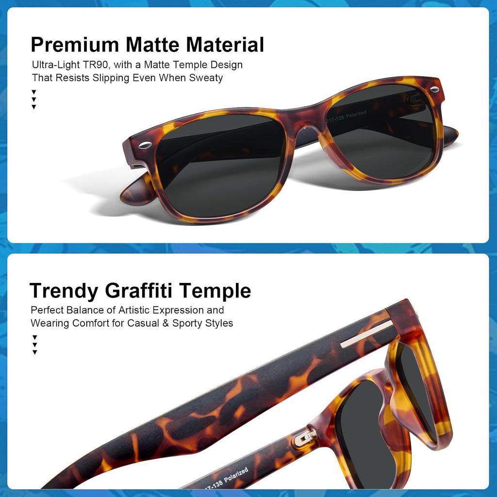 CARFIA Polarized Sunglasses Men Womens UV Protection,TR90 Lightweight Frame Sports Life Style Outdoor Running Sun Glasses