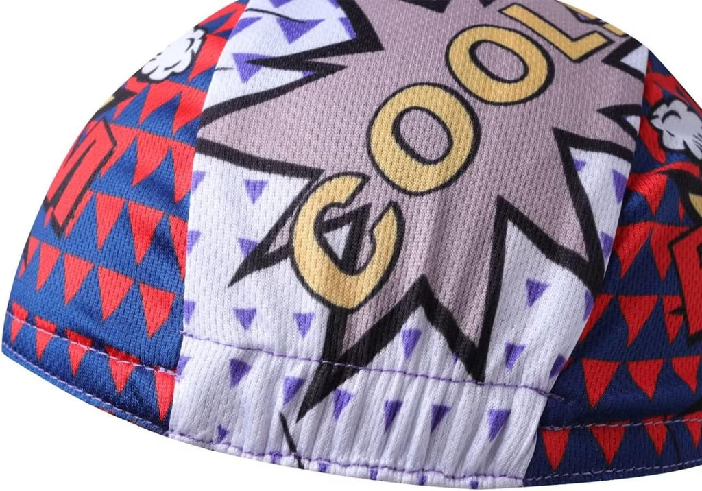 Funny Cycling Cap - Polyester Cartoon Cycling Hat-Under Helmet - Cycling Helmet Liner Breathable&Sweat Uptake