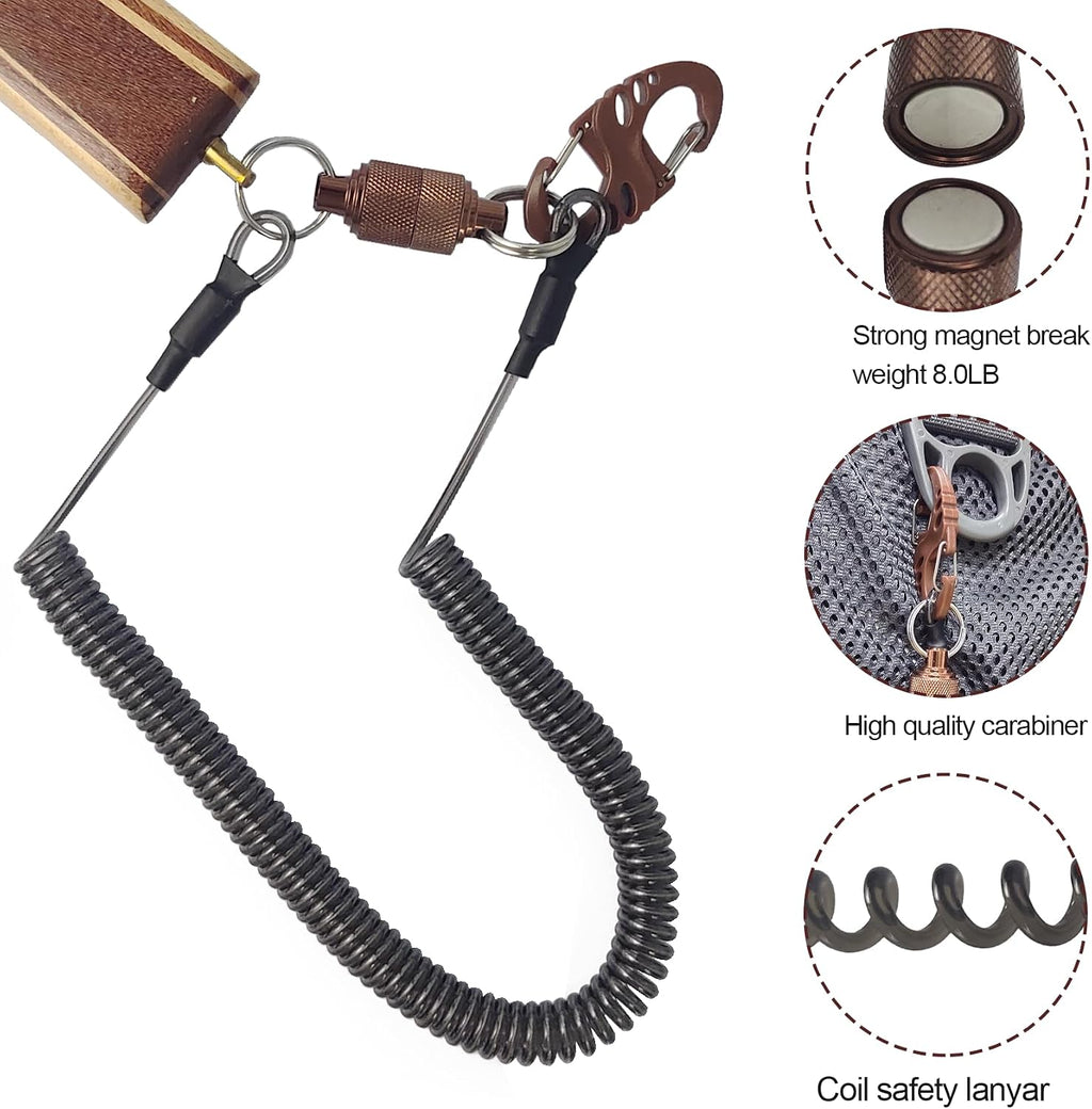 Aventik Fly Fishing Landing Net for Trout Soft Rubber Ghost Mesh Catch and Release Wooden Frame Lightweight and Tangle-Free