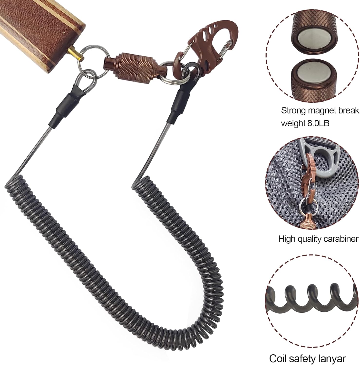 Aventik Fly Fishing Landing Net for Trout Soft Rubber Ghost Mesh Catch and Release Wooden Frame Lightweight and Tangle-Free