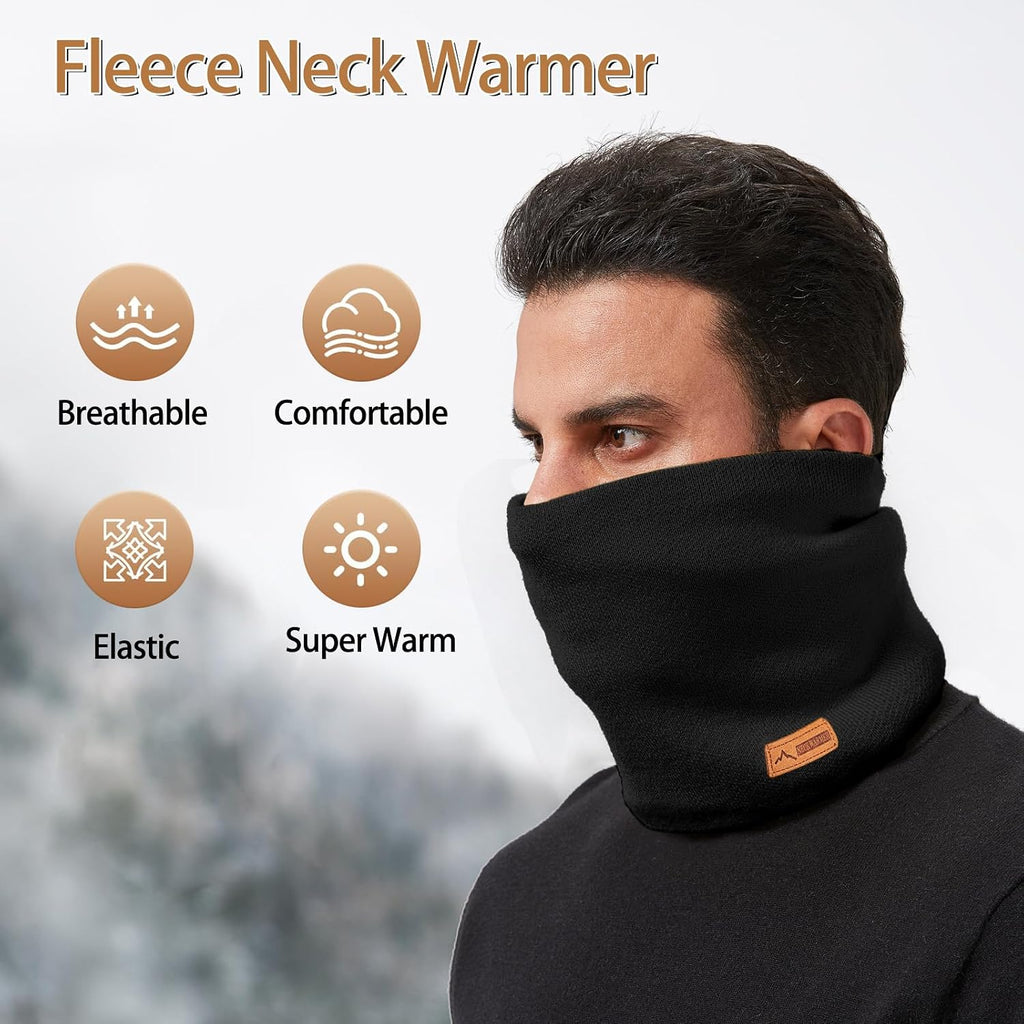 Neck Warmer Gaiter for Men Women,Winter Soft Thick Warm Fleece Lined Face Ski Mask Scarf Cold Weather Running