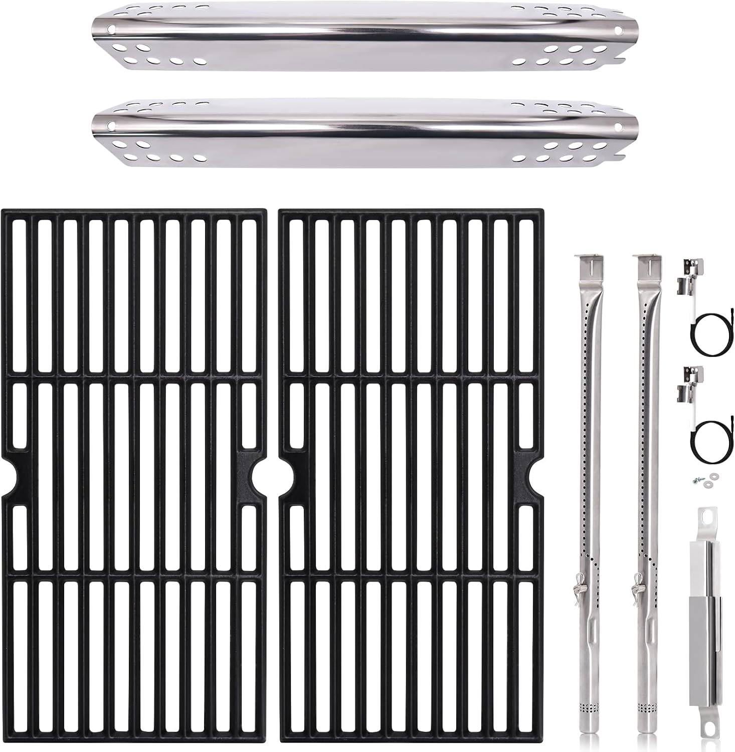 Grill Replacement Parts for Charbroil Advantage 3 Burner 463343015, 463335115, 463435115, 463436815, 463370015. Heat Plate, Burner Tube, Igniter and Crossover Tube for Char-broil Advantage Grill Parts