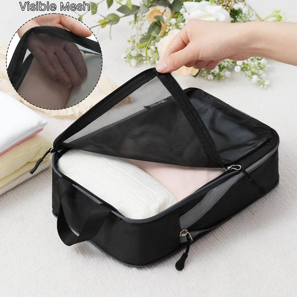 BAGAIL 6 Set Ultralight Compression Packing Cubes Packing Organizer for Travel Accessories Luggage Suitcase Backpack