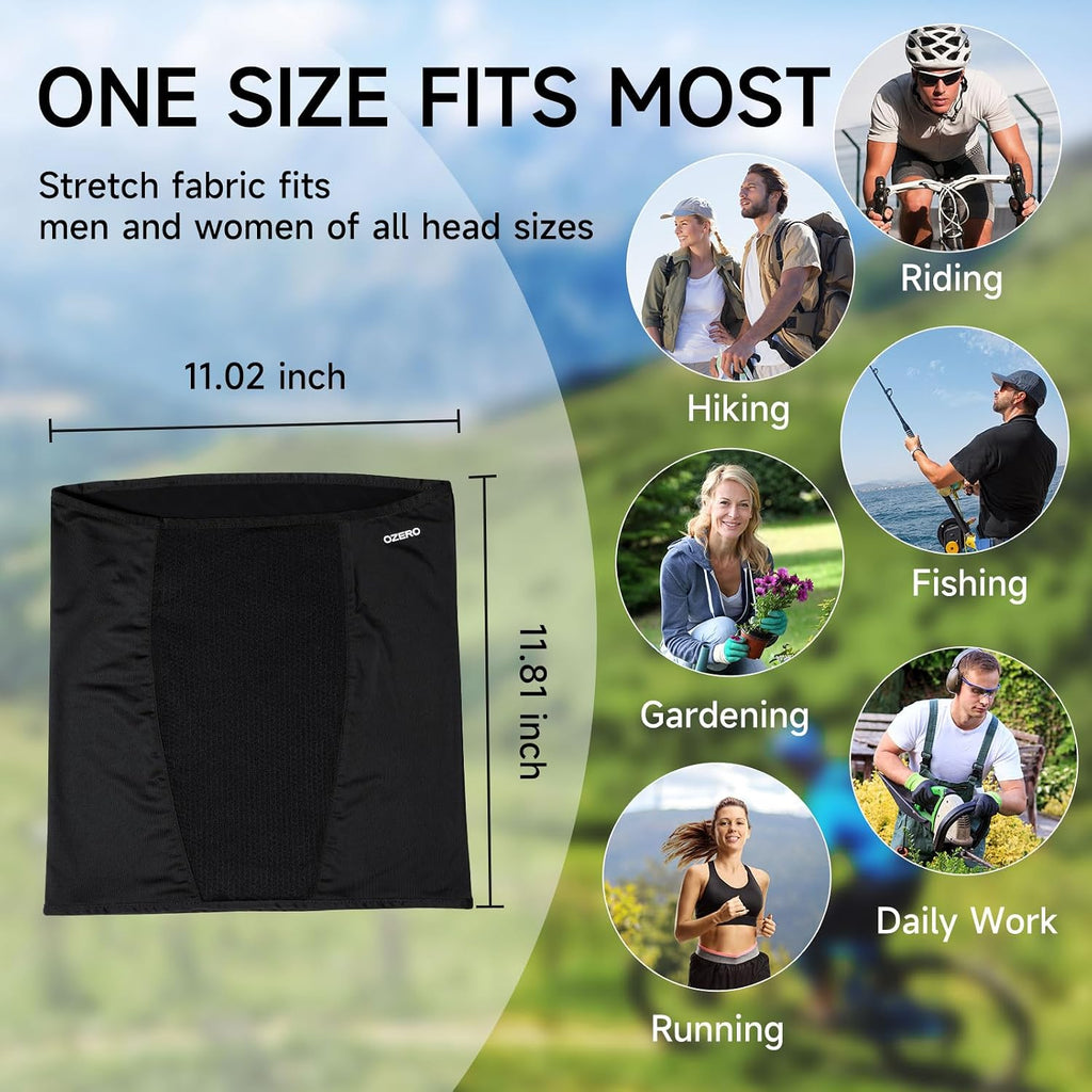 OZERO Cooling Neck Gaiter Face Mask With Ear Loops, UPF 50+ UV Protection