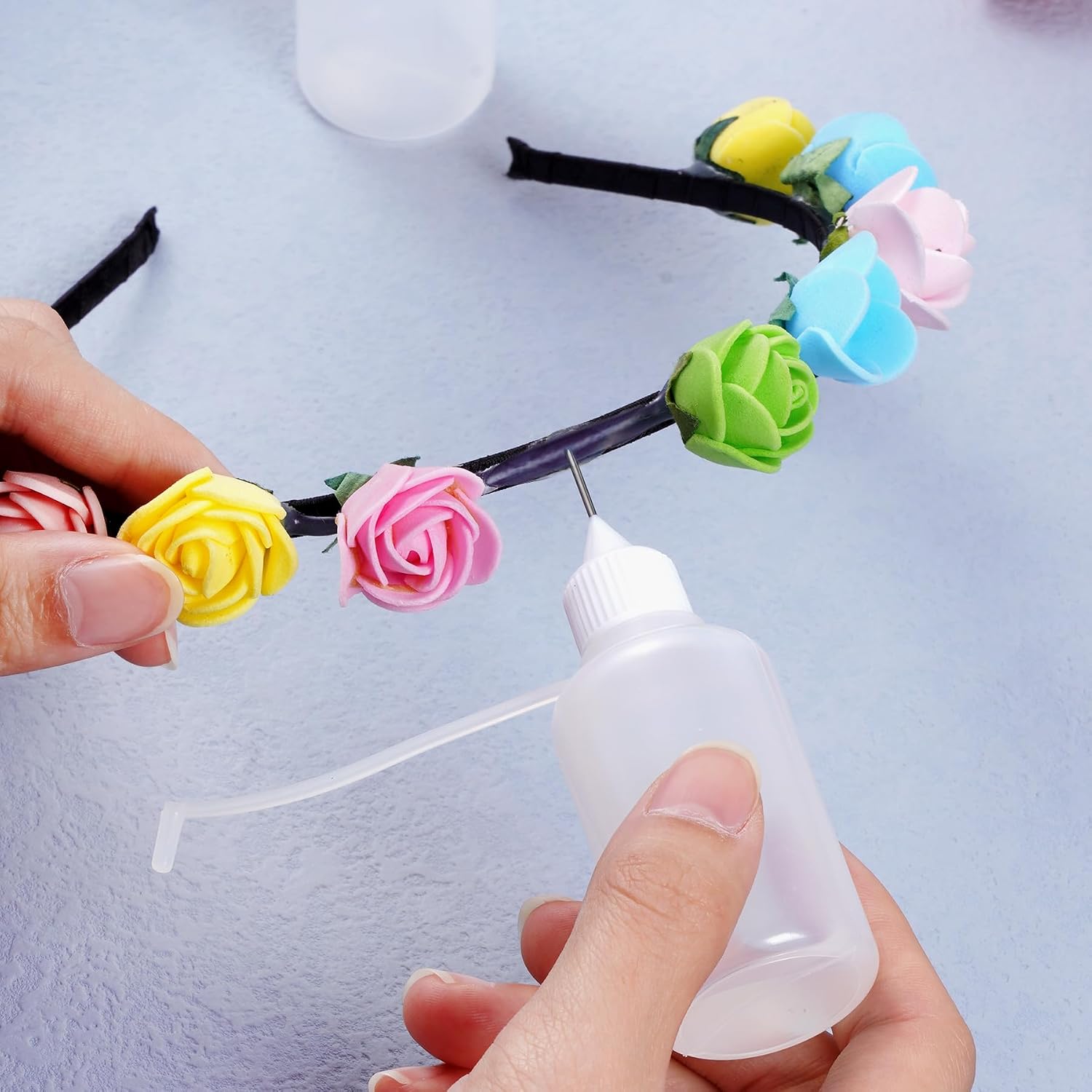 Bantoye 20 Pcs Needle Tip Glue Bottle Applicator, 30 ml