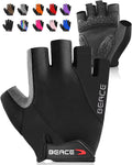 BEACE Gloves for Cycling Bike Biking Half Finger Road Bicycle for Men and Women-5MM Breathable Anti-Slip Shock-Absorbing Pad Gym Motorcycle Light Weight Mountain Bike Gloves