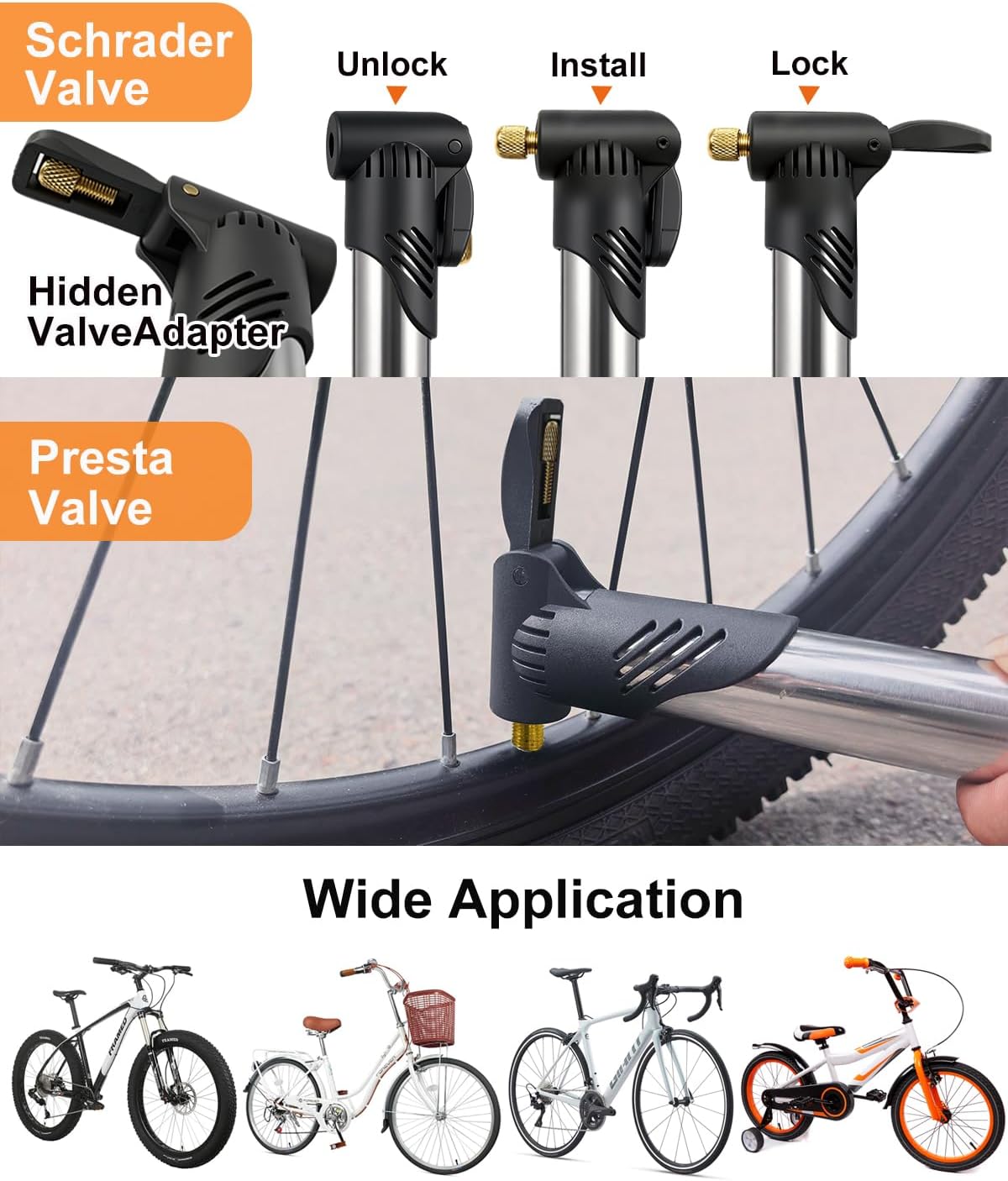 NDakter Bike Frame Bag with Repair Kit, Bicycle Tire Repair Tool Kit Set with Pump & 16-in-1 Multitool, Emergency Bike Pack Accessories for Road MTB BMX