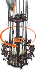 KEXMO Fishing Rod Holder Pole Rack for Garage with Wheels