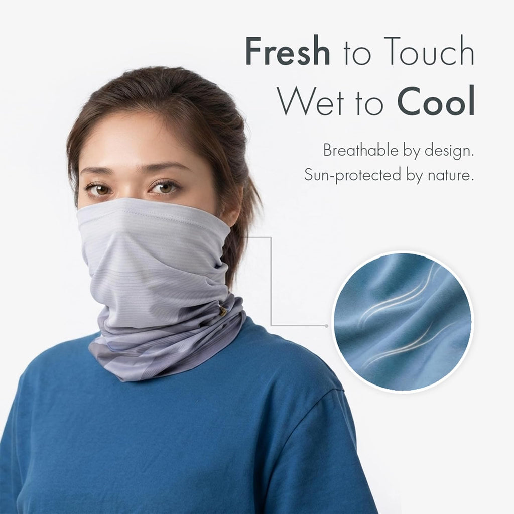 WHTE MOSS Cooling Neck Face Gaiter for Sun Protection UPF 50+