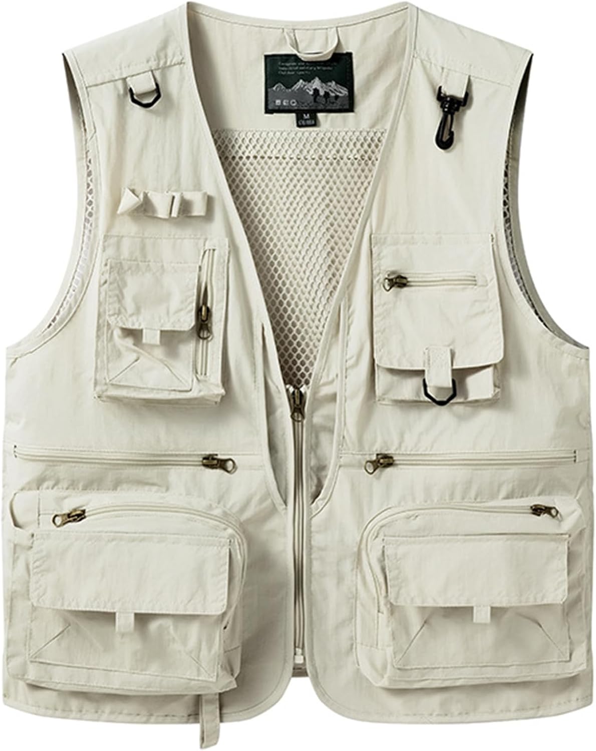 Gihuo Mens Fishing Vest Lightweight Utility Vests Cargo Outdoor Safari Travel Vest with Pockets