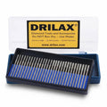 Drilax 30-Pc Diamond Drill Bit Set, 15x 2mm & 15x 3mm, 1/8 Inch Shank Dremel Compatible for Glass, Sea Glass, Gemstones, Ceramic & Lapidary Jewelry Making