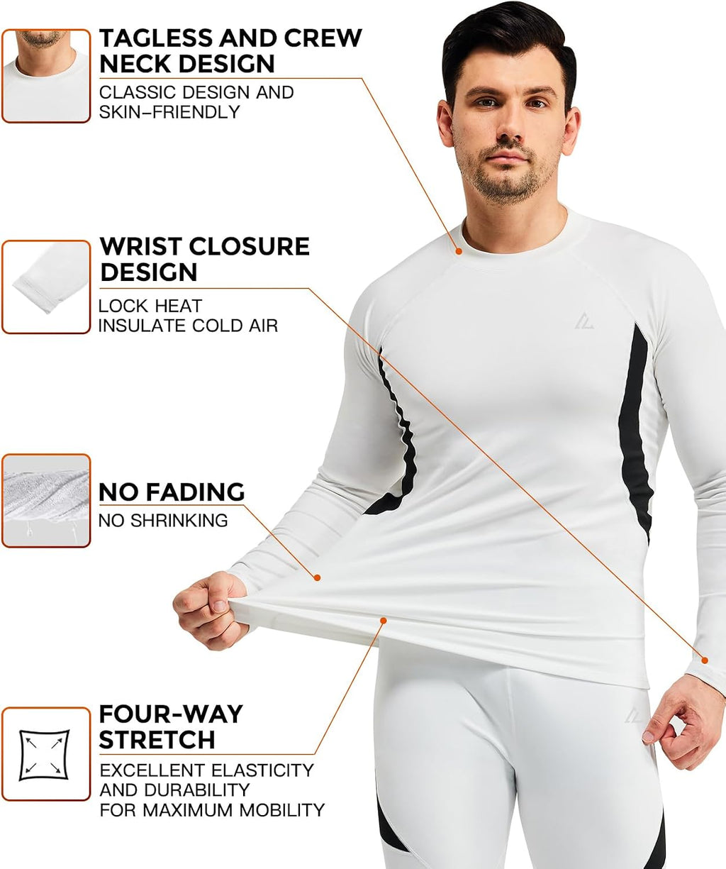 Mens Thermal Underwear Long Johns Set Cold Weather Hunting Base Layer