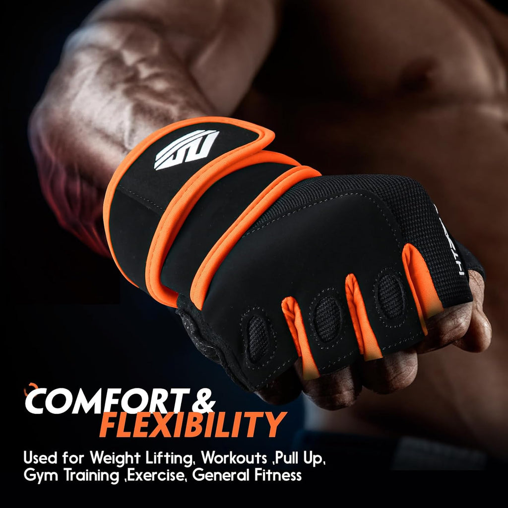Workout Gloves Gym Gloves Weight Lifting Gloves for Men Women with Full Palm Pad,Strong Wrist Wraps Support,Enhanced Grip,for Fitness,Training,Weightlifting,Exercise
