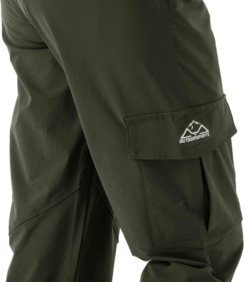 Rdruko Women's Hiking Cargo Pants Water-Resistant Quick Dry UPF 50+ Travel Camping Work Pants Zipper Pockets