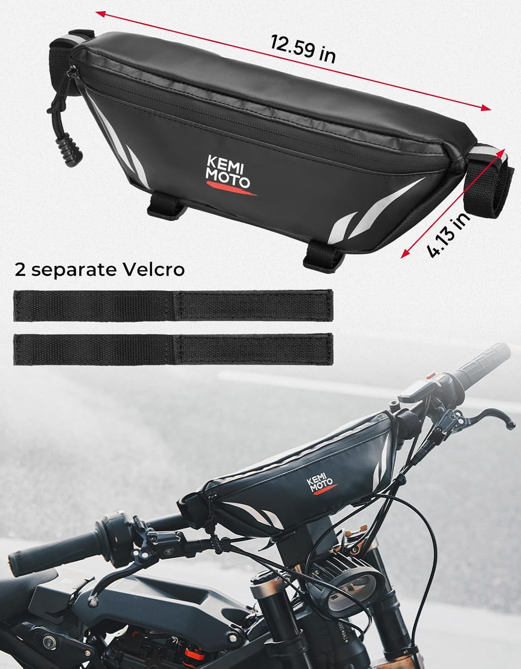 KEMIMOTO Dirt Bike Handlebar Bag Waterproof 1.5L