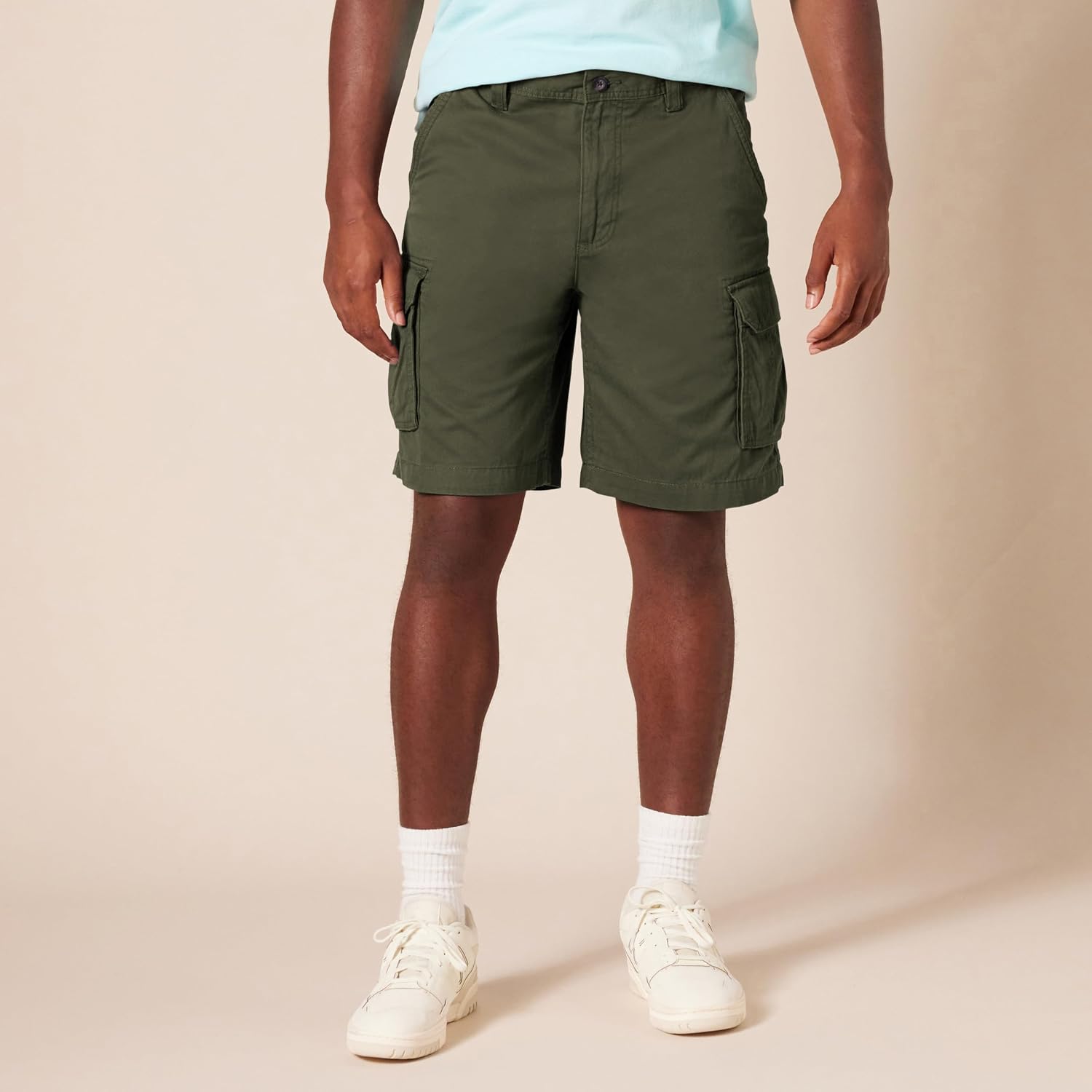Amazon Essentials Men's 10" Classic-Fit Cotton Twill Cargo Shorts, Multiple Pockets (Available in Big & Tall)