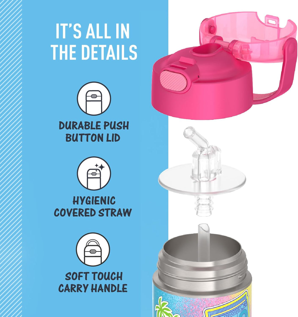 THERMOS FUNTAINER Water Bottle with Straw, 12oz, Barbie
