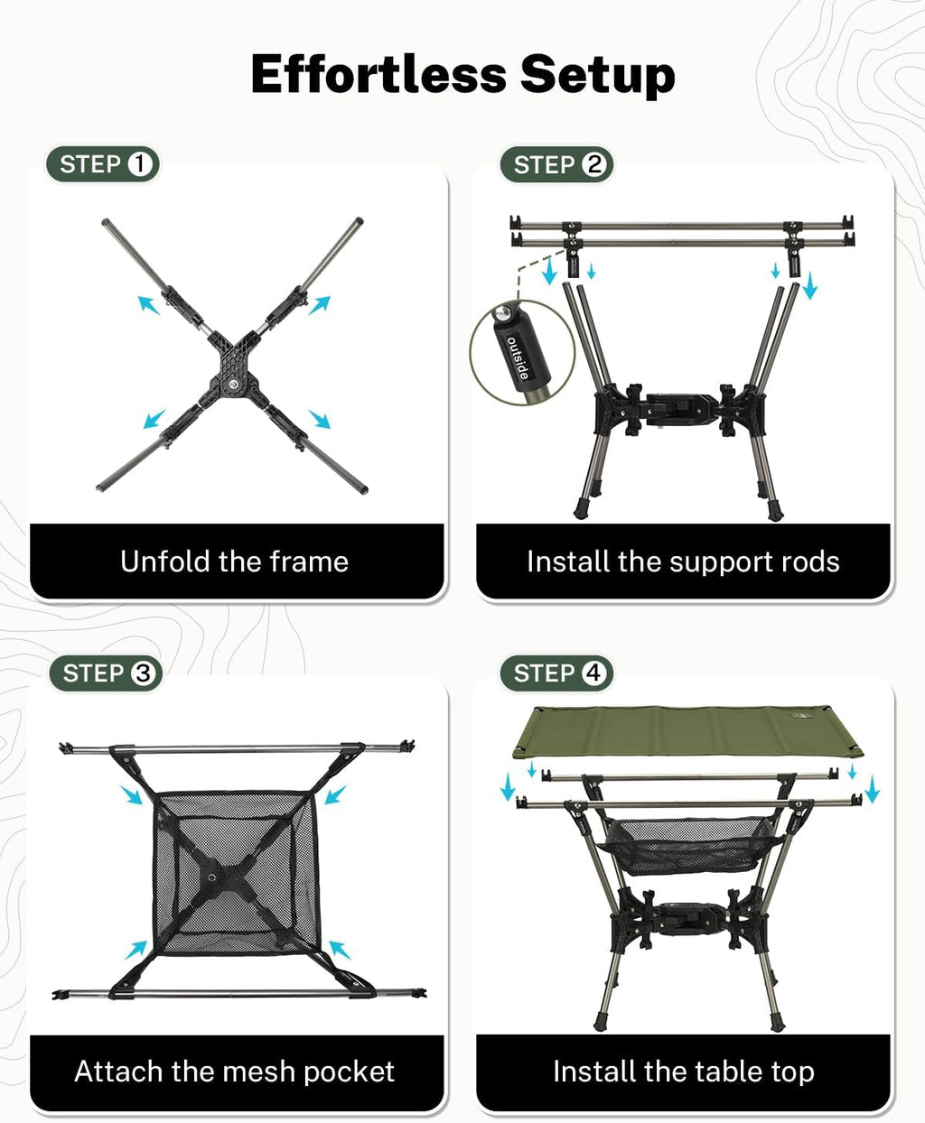 Gonex Portable Camping Table, Lightweight Foldable Camp Side Table