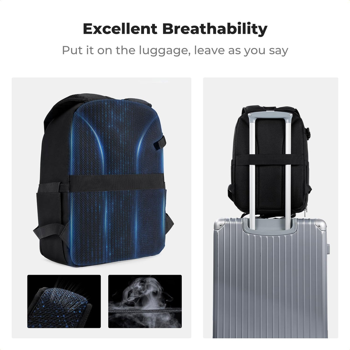 K&F CONCEPT Camera Backpack, Lightweight Camera Bag with Tripod Holder