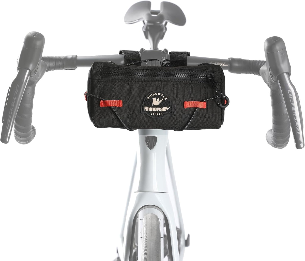 Rhinowalk Bike Handlebar Bag Bicycle Front Bag Storage Small Pouch with Shoulder Strap for Urban Cycling