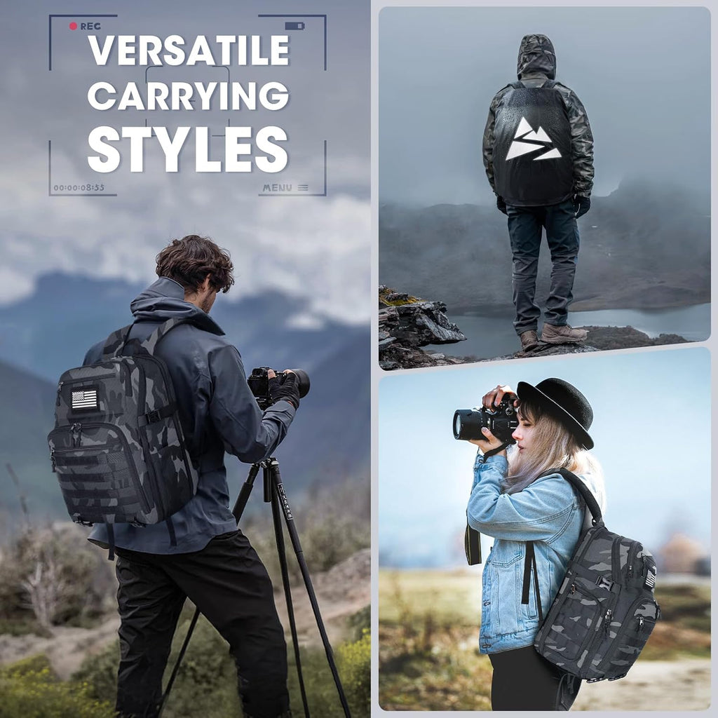 SDYSM Waterproof Camera Backpack 15.6 Inch,Camera Bags for Photographers