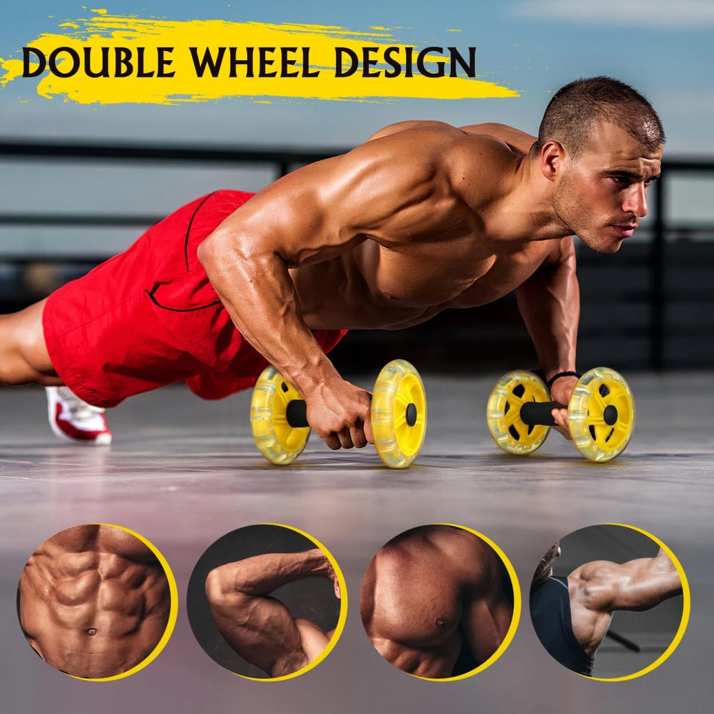 Toddmomy Ab Roller Wheel: Ab Wheel for Core Training, Exercise Abdominal Roller Hand Weights Dumbbell Fitness Exercise Device Home Gym Gear for Men/Women