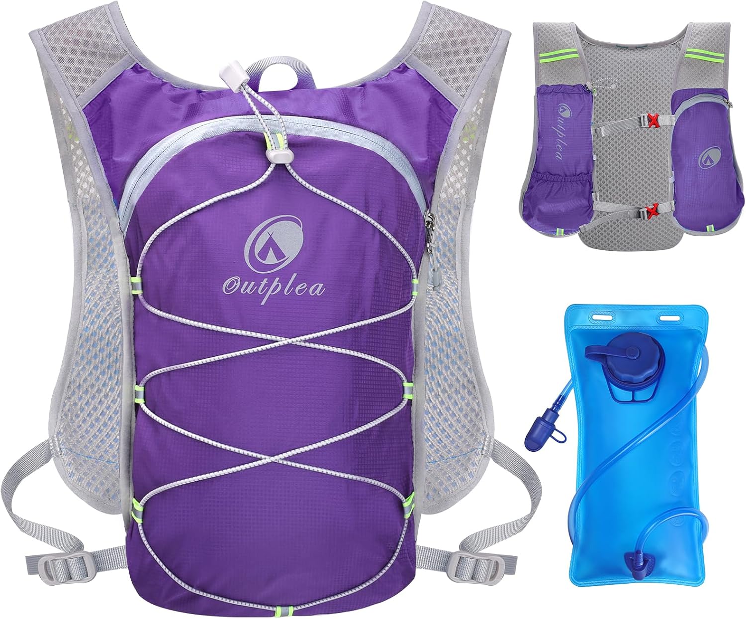 Ouplea Small Running Hydration Backpack Hydro Vest with 2L Water Bladder