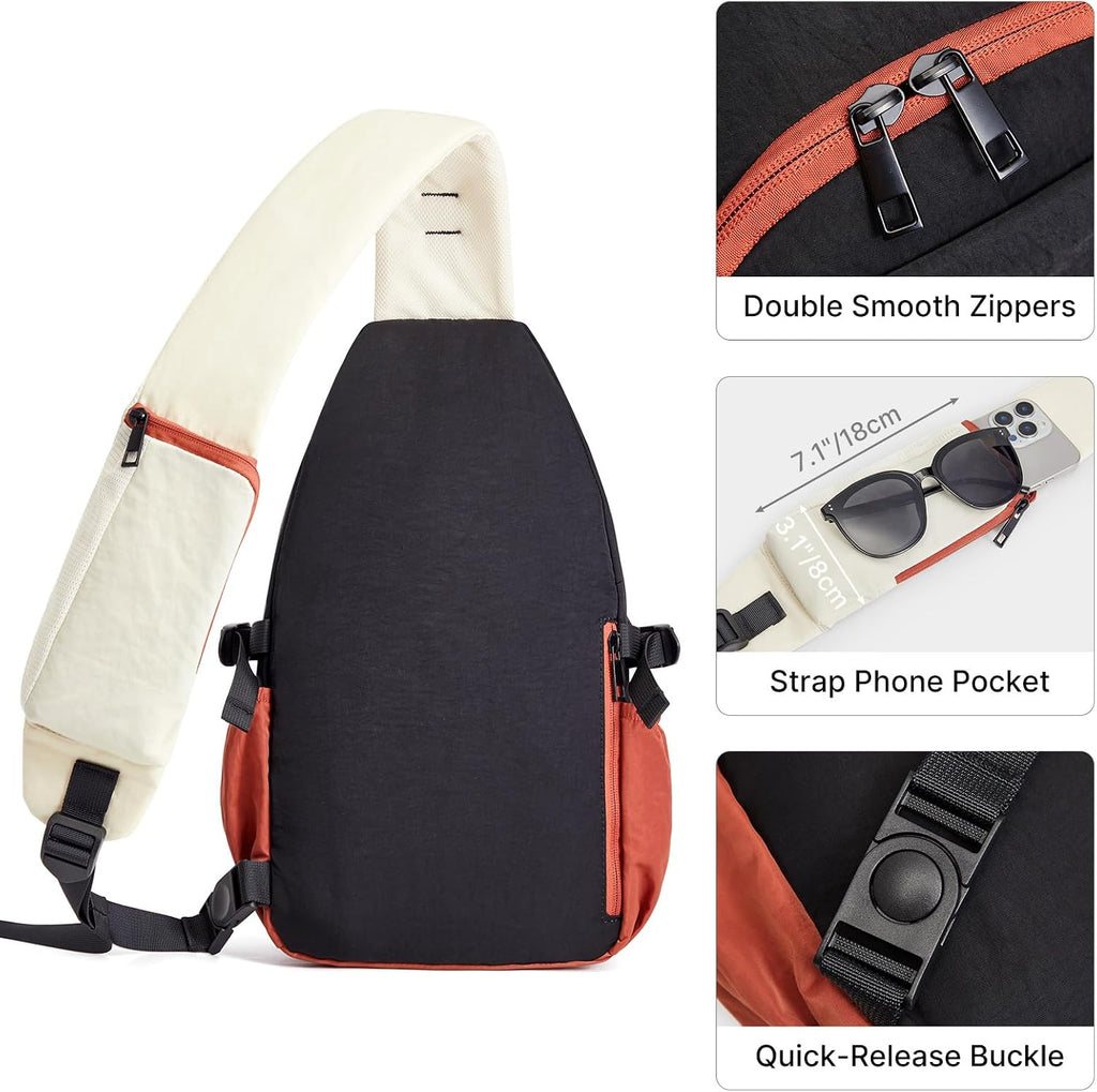 G4Free RFID Blocking Sling Bag for Men Women, Crossbody Bags Hiking Travel