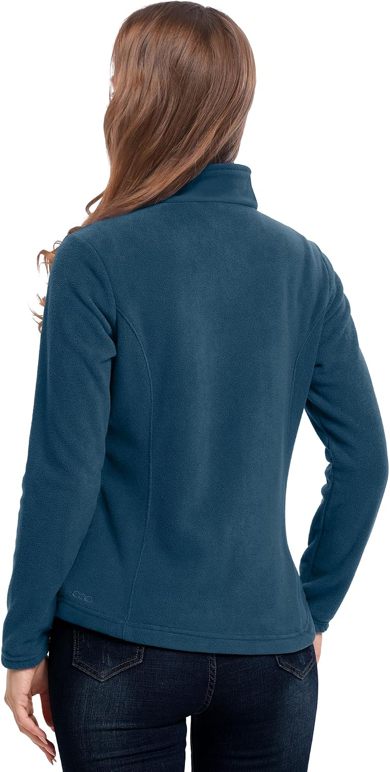 33,000ft Women's Polar Fleece Jacket Zip Up Lightweight Hiking Sweatshirt