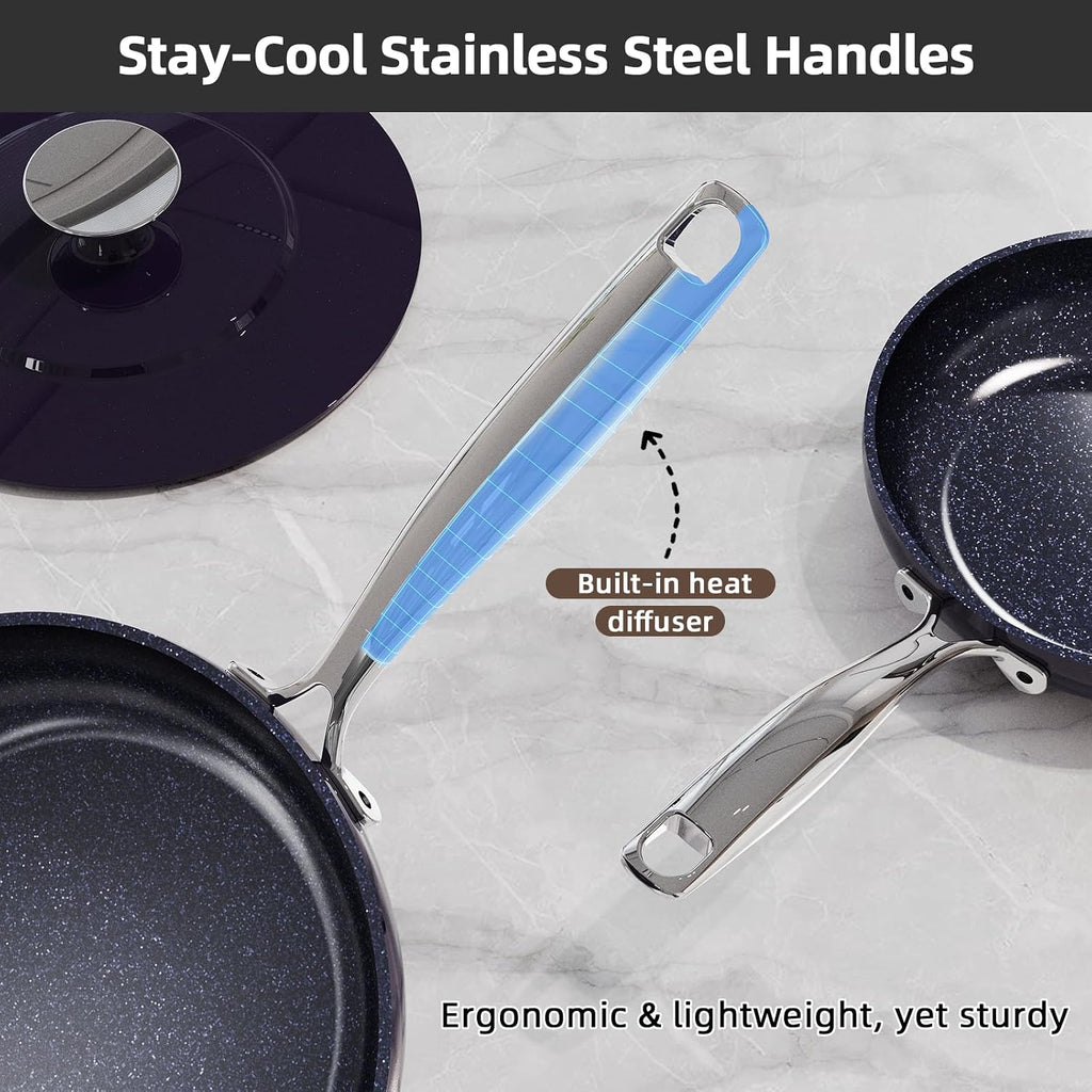 Nuwave Lux 13pc Forged Lightweight Nonstick Ceramic Cookware Set, PFAS-Free