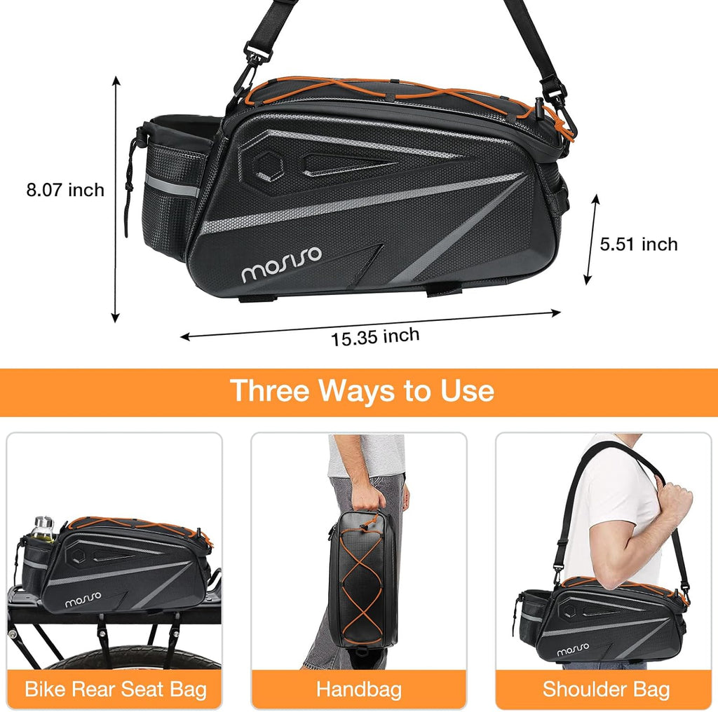 MOSISO Bike Rack Bag, Waterproof Bike Rear Rack Handbag Bicycle Trunk Bag