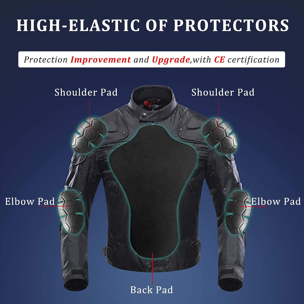 BORLEN Motorcycle Jacket for Men with Armor CE Certified Riding Jacket