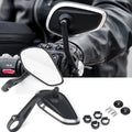 Motorcycle Handlebar Bar End Mirrors, CNC Aluminum 360 Degrees Adjustment Rearview Mirror Fit for Triumph Rocket 3/Street Triple 765RS/Bobber T120/Daytona 660 (Diamond Bar End Mirror)