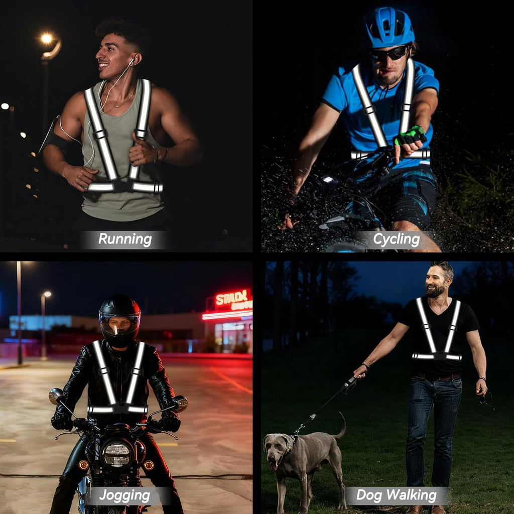 3PCS Reflective Vest Running Gear