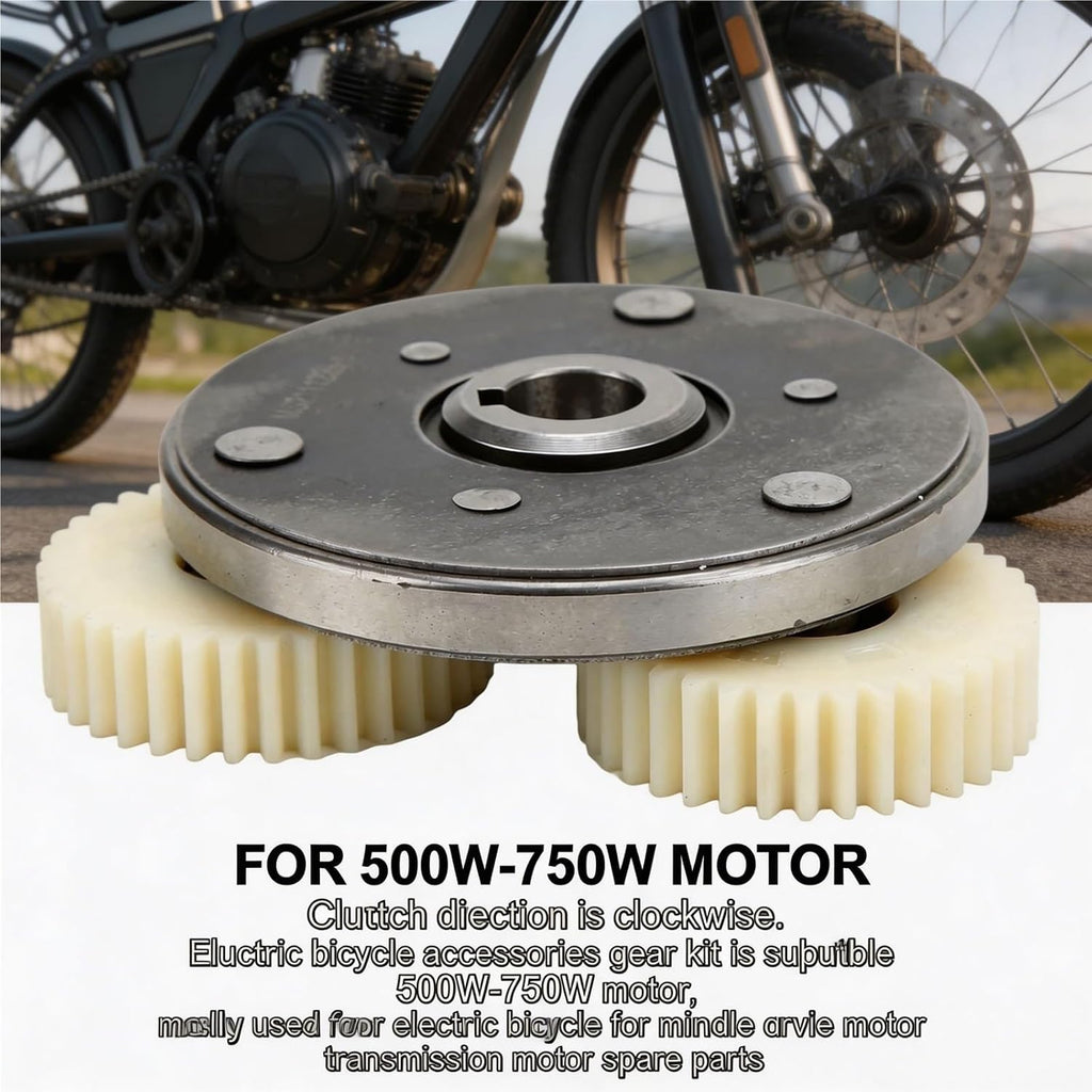 36T Solid Nylon Planetary Gear Set with 88mm Turn Clutch, E-Bike Motor Clutch Kit Replacement Compatible with Bafang, for 500W 750W Electric Bicycle Hub Motor Repair Parts