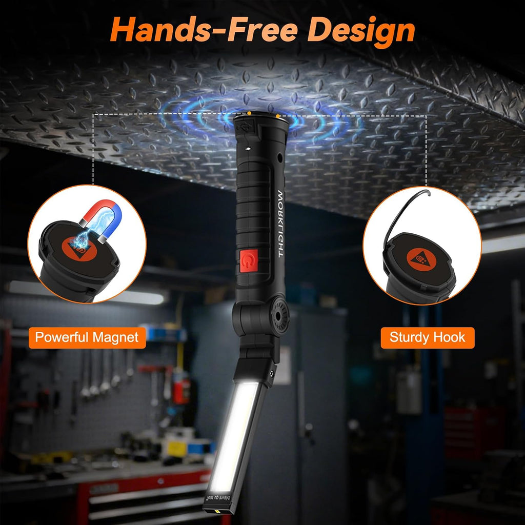 6Pack Magnetic Rechargeable LED Work Light/Flashlight for Mechanics
