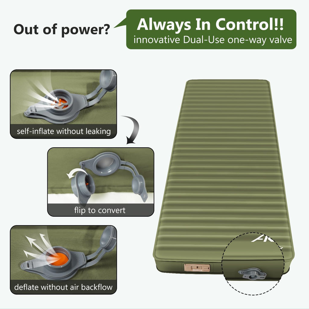 Self Inflating Sleeping Pad with Electric Pump
