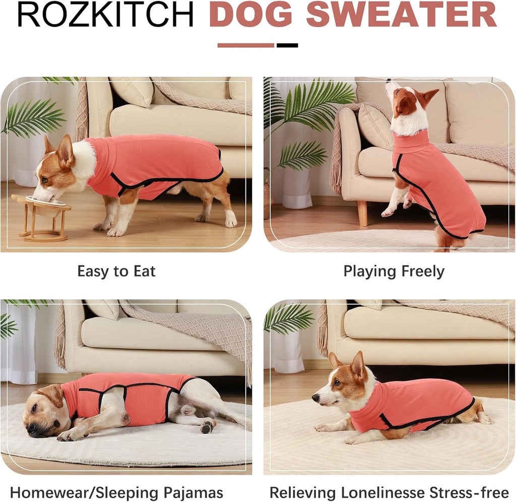ROZKITCH Dog Sweater S, Warm Turtleneck Shirt for Medium Dogs