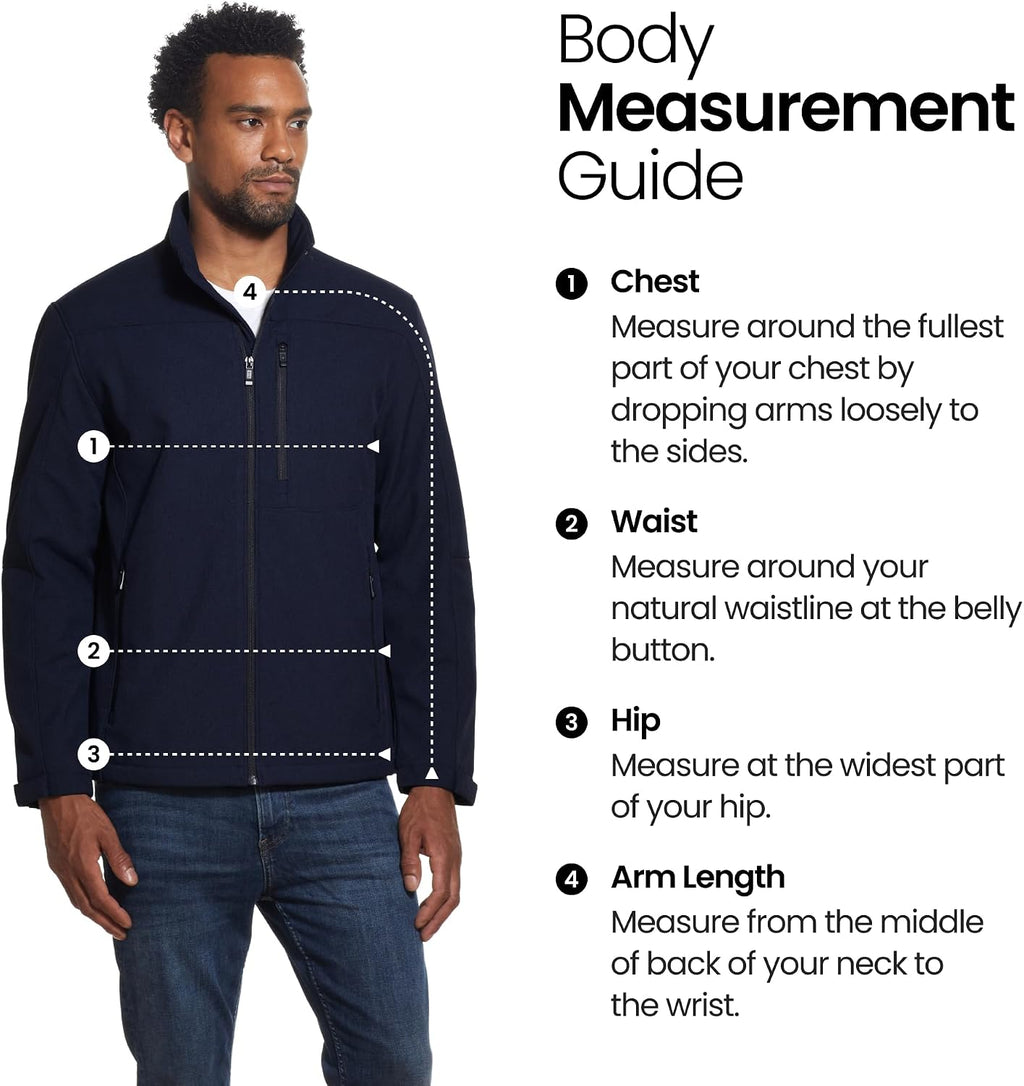 Weatherproof Men's Softshell Jacket – Wind & Water Resistant – Breathable, Lightweight Outdoor Coat