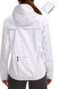 Bikewa Women's Cycling Rain Jackets Waterproof Windbreaker Lightweight Running Windproof Reflective Jacket Packable Hooded