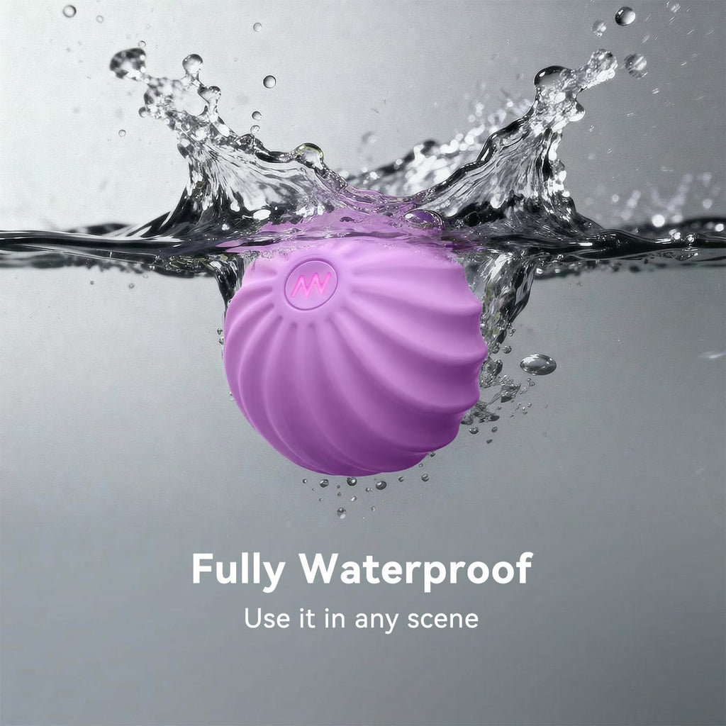 2.4" Mini Electric Vibrating Massage Ball, 10-Speed Fitness Yoga Massage Roller for Palm, Hand, Foot, Leg, Neck, Back, Multi-Directional Massage Ball (Lavender)