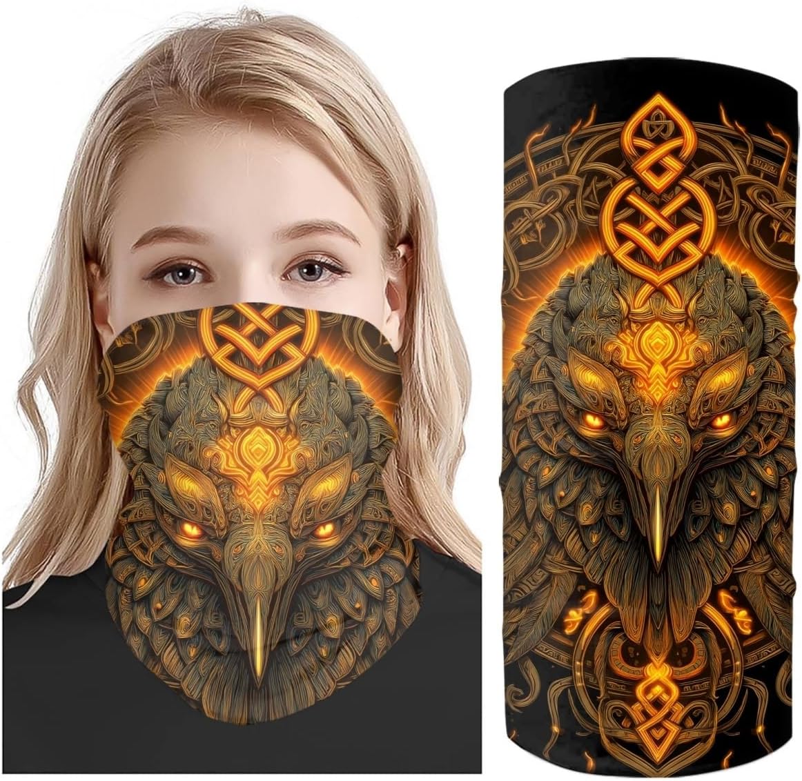 Cool Skull Face Bandanas Sports Casual Headwear Viking Neck Gaiter