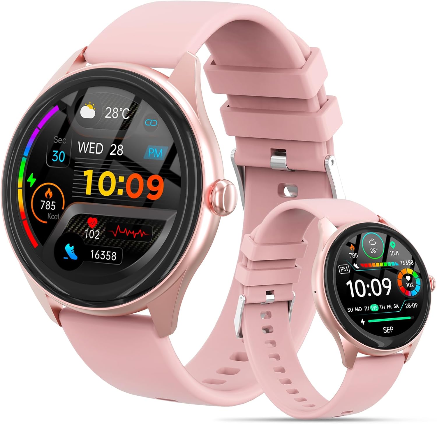 Smart Watch for Men, 1.39" HD Touchscreen Smartwatch with 120 Sports Modes, AI Voice Assistant, Heart Rate/Sleep Monitor, Bluetooth Call & Music Control Fitness Watch for iPhone/Android (Black)