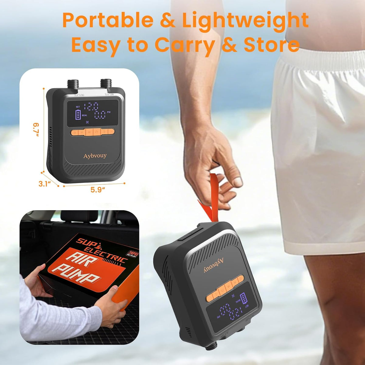 Paddle Board Electric Pump,Rechargeable SUP Paddle Board Pump