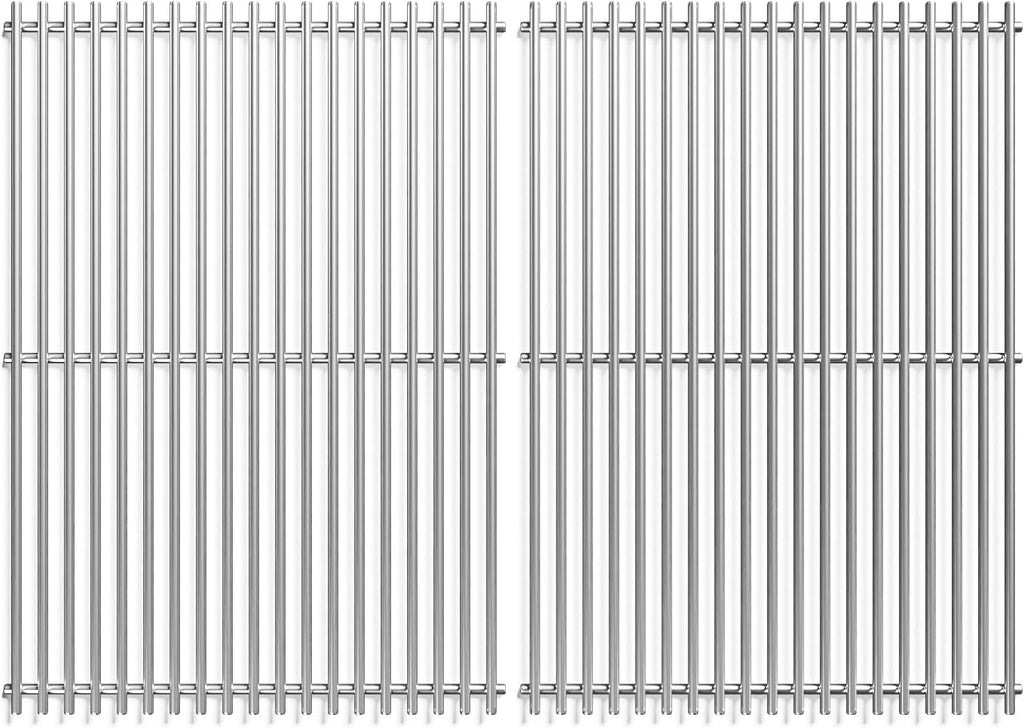 2pcs Stainless Steel Grill Grates for Weber, 18.75" x 26.5''