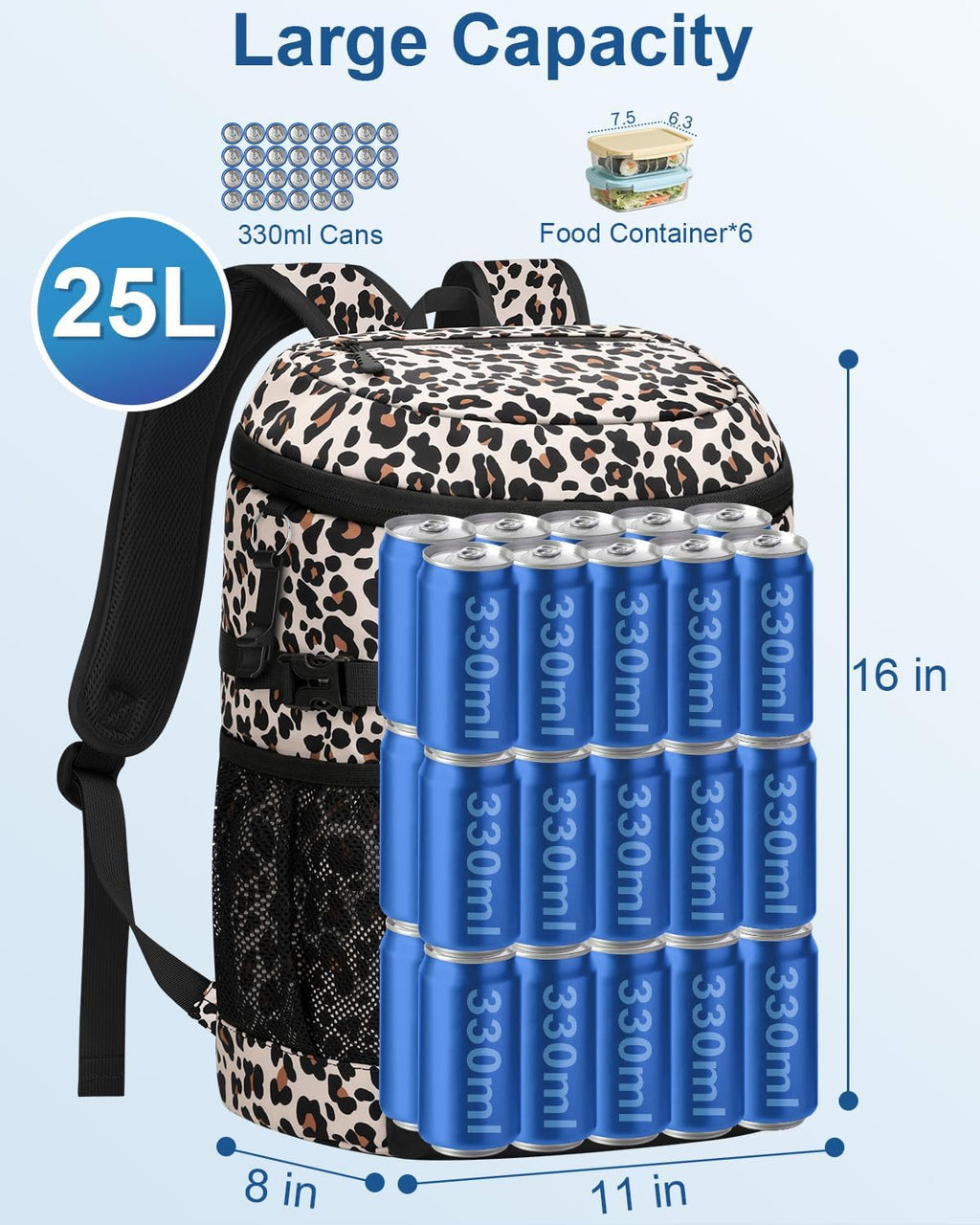 Cooler Backpack Insulated Leakproof Soft Cooler Bag Ice Chest for Women