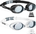 Seago Swim Goggles Adult Men Women Youth Junior 2 Pack Anti-Fog Flat Lens