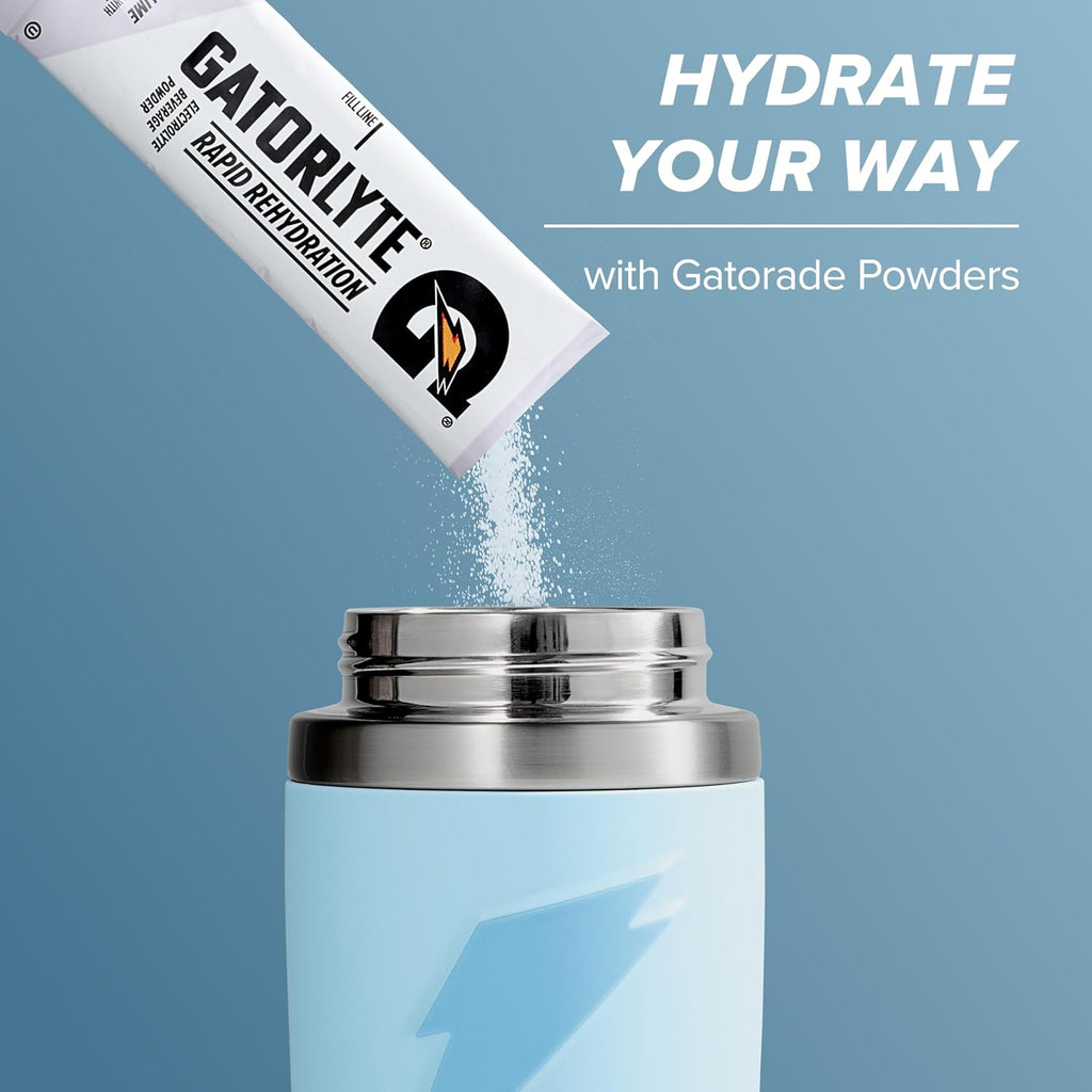 Gatorade 'Overtime' 22oz Stainless Steel Water Bottle, Straw Cap, Blue