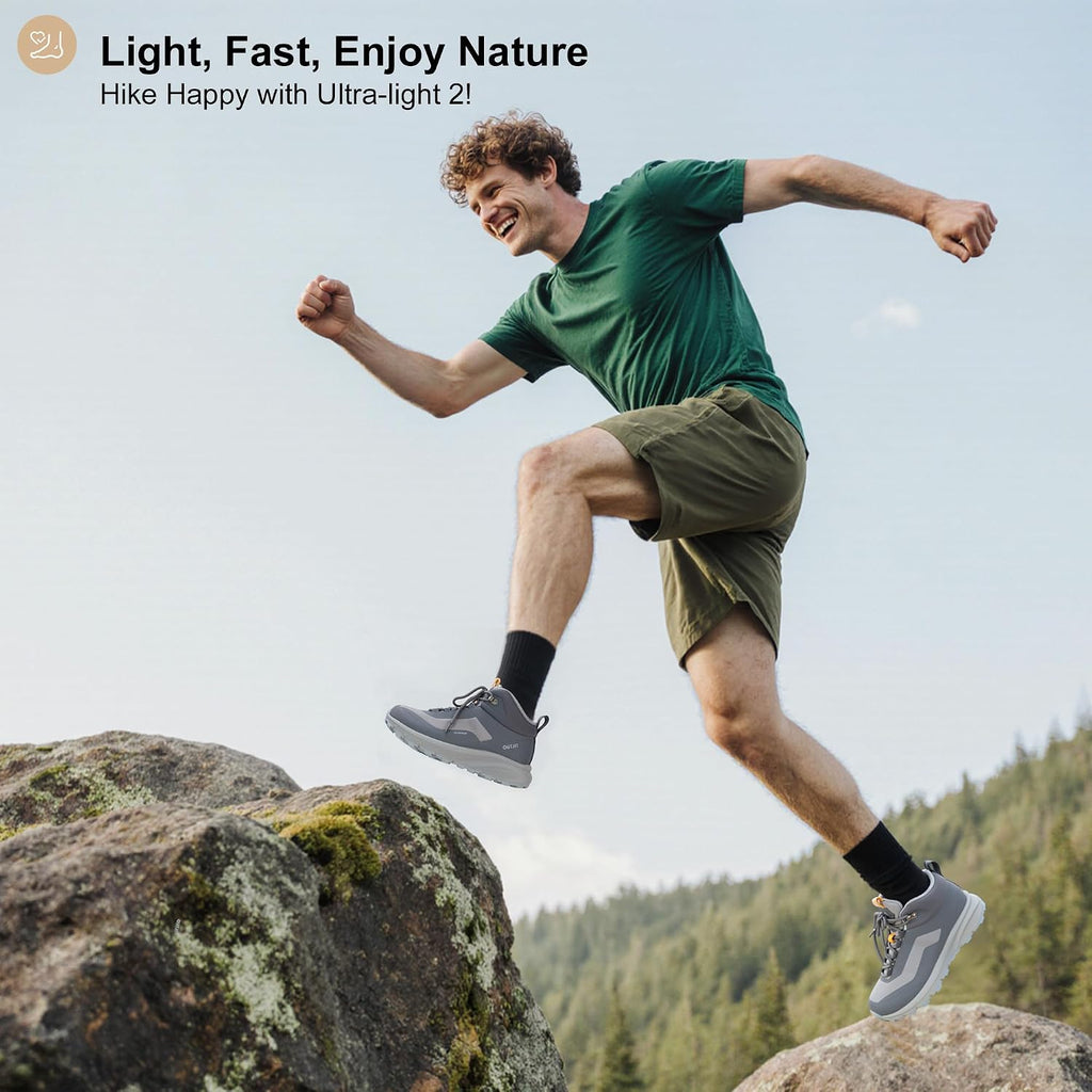 Men's Waterproof Hiking Boots Lightweight Comfortable Outdoor Walking Trail Boots Shoes
